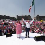 Marea Rosa desborda el Zócalo al grito de Xóchitl Gálvez Presidenta