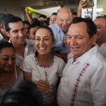 CON ENTUSIASMO RECIBEN A CLAUDIA SHEINBAUM EN YUCATÁN