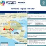 Yucatán sin alerta por “Alberto”, se esperan lluvias ahora por nueva baja presión; Procivy