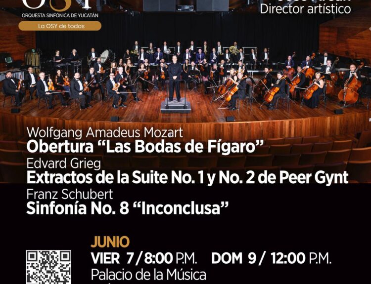 La OSY cautivará al público con obras de Mozart, Grieg y Schubert