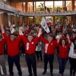 La fuerza del priismo yucateco se reúne con Alejandro Moreno Cárdenas en la toma de protesta del CDM en Mérida.