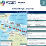 Huracán “Beryl” se mantiene en vigilancia: Procivy