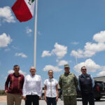 CLAUDIA SHEINBAUM RECORRE JUNTO AL PRESIDENTE ANDRÉS MANUEL LÓPEZ OBRADOR EL NUEVO CENTRO DE ADUANAS DE MÉXICO EN TAMAULIPAS