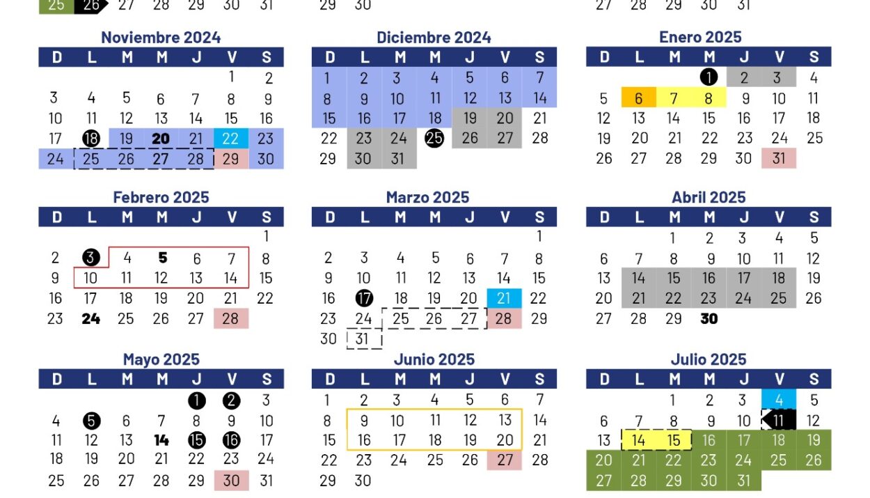 Anuncia la Segey el Calendario Escolar para el Ciclo 2024-2025