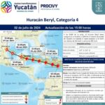 Ante proximidad de Beryl prepara Protección Civil de Yucatán refugios y logística de evacuación