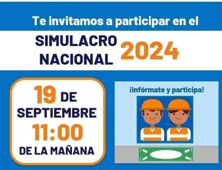 Convoca Procivy a la población del estado participar en el Simulacro Nacional 2024